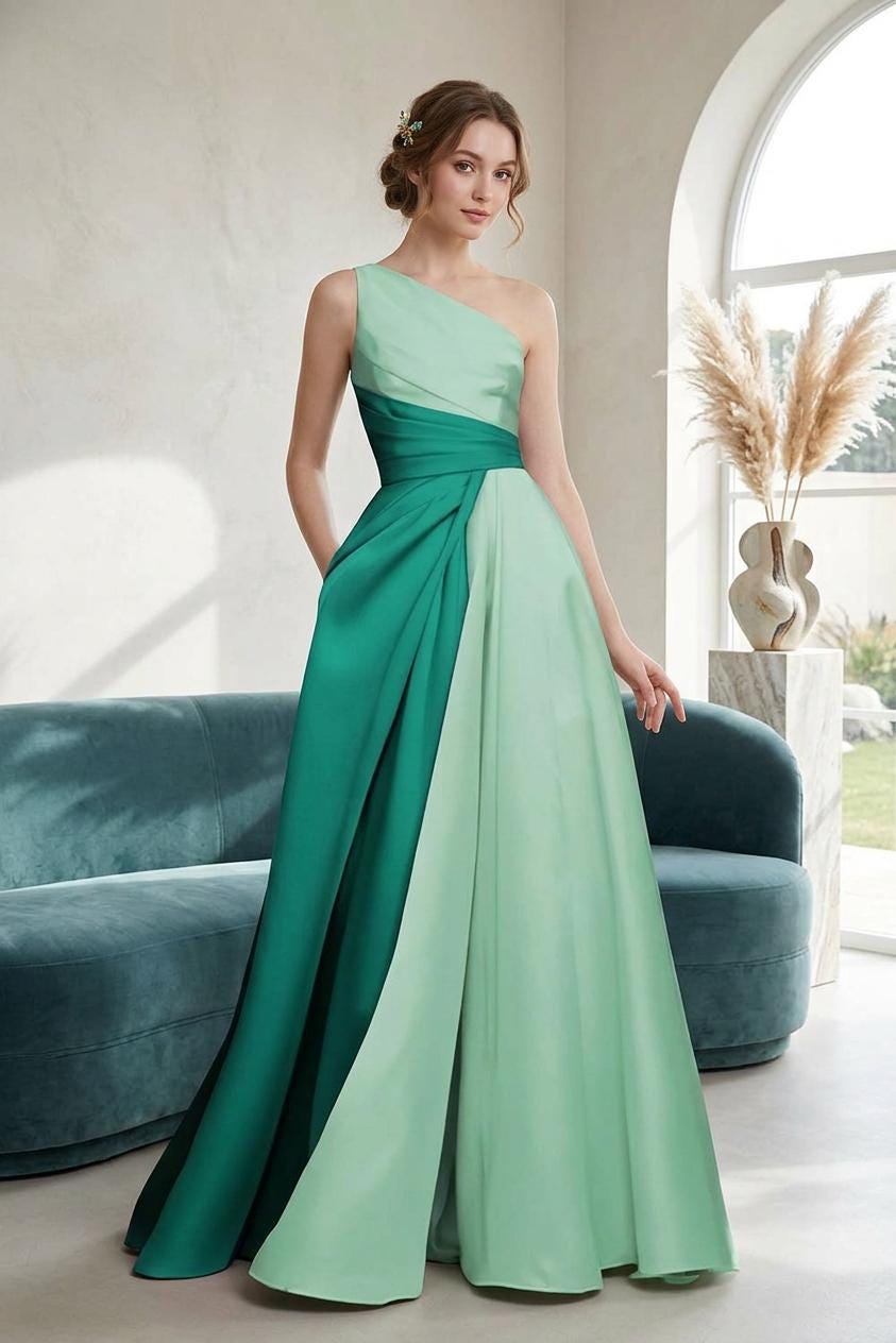 formal two tone dress Evening puzzle book