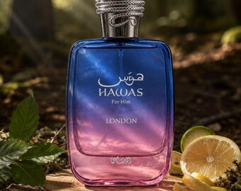 Rasasi Hawas London Eau De Parfum for Men, Spicy Fruity Arabian Cologne 100ml