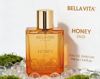 BellaVita Luxury Honey Oud Eau de Parfum 100ml Unisex Arabian Fragrance Vanilla Oud