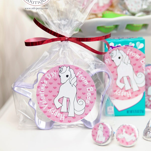 Kids Personalized Valentines Unicorn Themed Sticker Sheets with Optional Bags and Stickers / Easy Assembly Party Favor Kits First Birthday