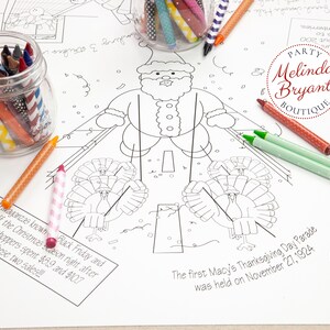 Thanksgiving Kids Table Decor Coloring Tablecloth Turkey - Etsy