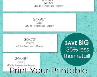 Print Your Paper Coloring Table Runner Printable Banner File Custom Tablecloth Party Games for All Ages and Abilities Toddler to Retirement