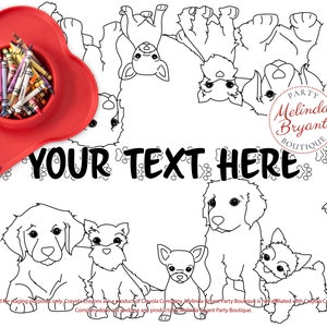 Welpen Party Einweg Tischläufer Färbung Banner Hund Geburtstag Dekor Pawty Thema Kinder Tischdecke Inclusive Kindergruppe Basteln Aktivität