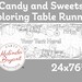 Candy and Sweets Theme Birthday Decor Coloring Page Table - Etsy
