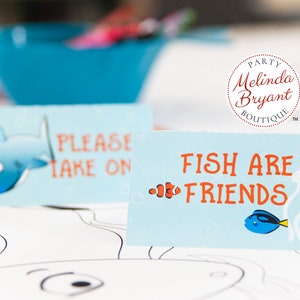 Benutzerdefinierte Haifisch-Tischtischzelte / unter dem Meer-Geburtstagsparty-Tischkarten für Babypartydekor oder Sommer-Layout-Party-Sommer-Event