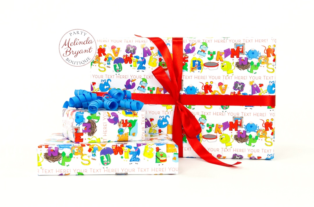 Personalized Abcs Gift Wrap for Children's Birthday or Baby Shower ...