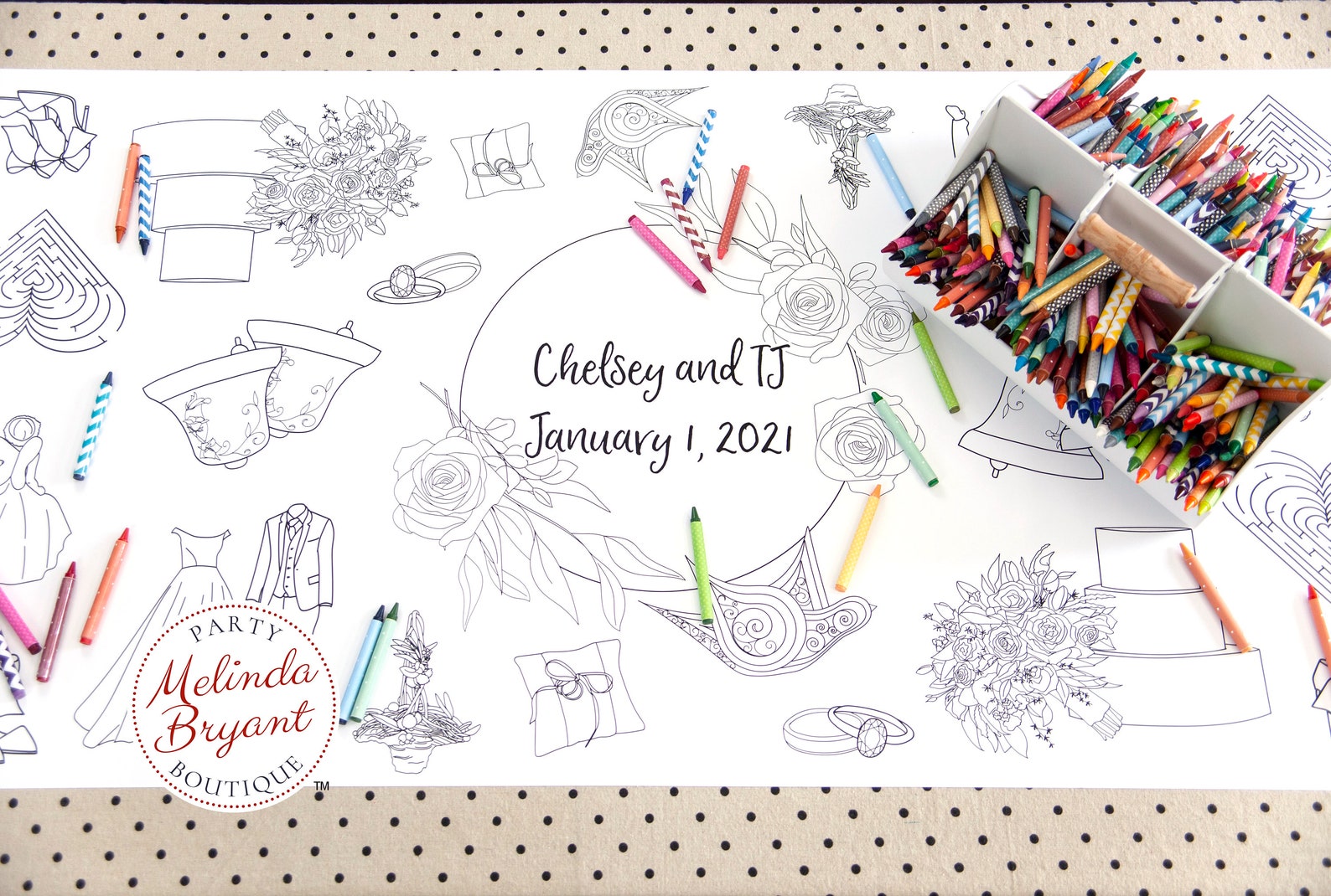Party Coloring Table Wedding Kids Table Decor Coloring Table Runner Quiet Childrens - Etsy