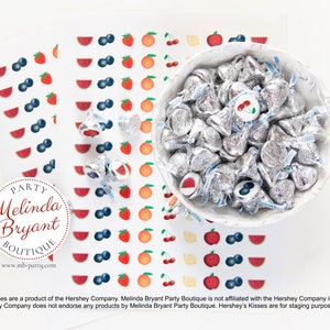 Kids Personalized Valentines Farmers Market Fruit Stand Themed Sticker Sheets, Optional Kits Include Bags / Easy Assembly Party Favor image 7