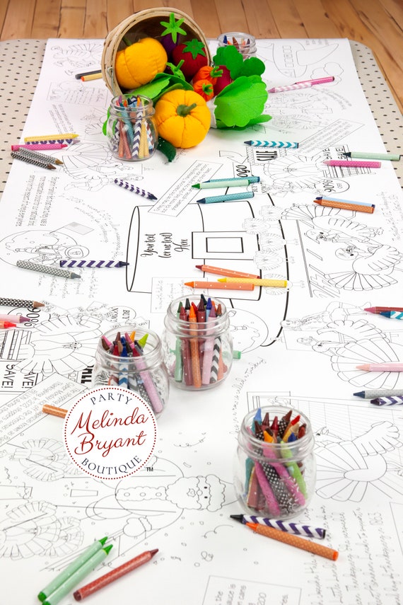 Printable Coloring Tablecloths and Posters - The Crafting Chicks