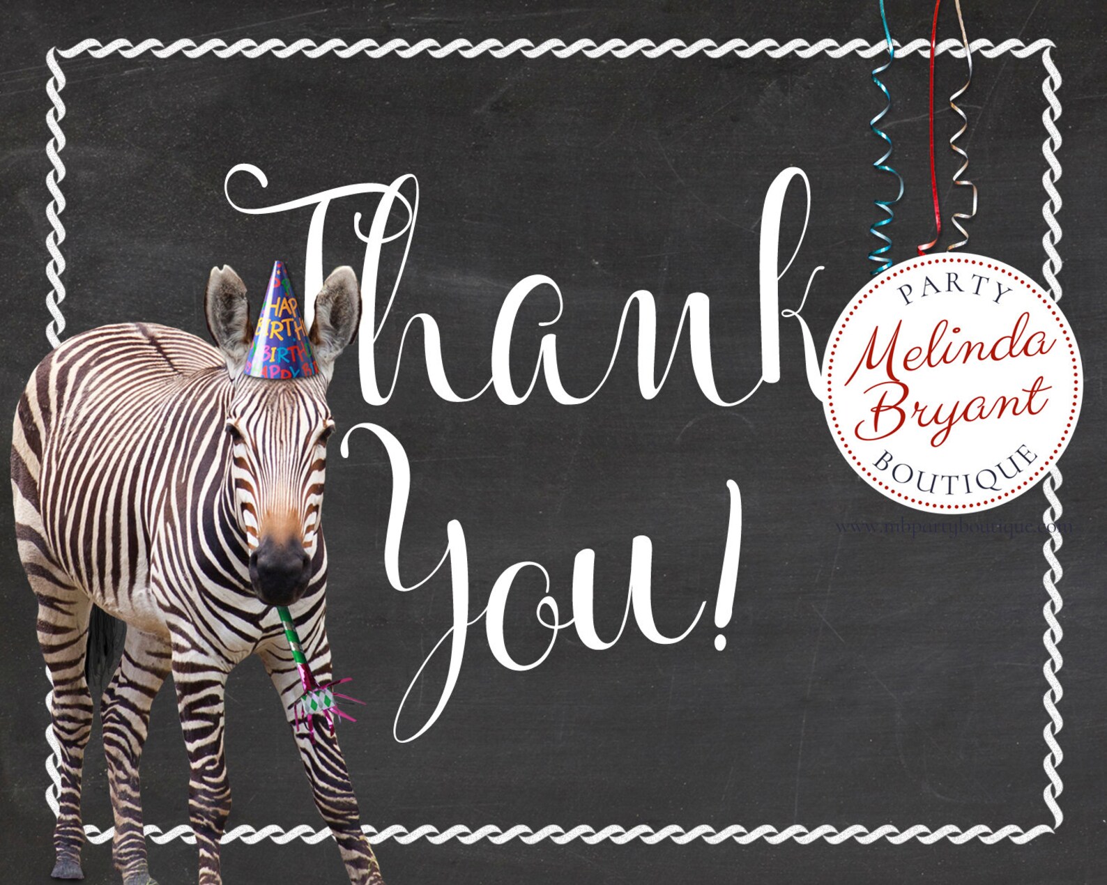 Zebra Thank You Cards Instant Download Digital Zoo Wild Animal Etsy