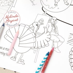 Thanksgiving Kids Table Decor Coloring Tablecloth Turkey - Etsy