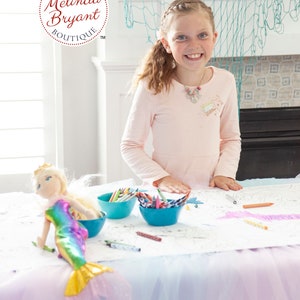 Mermaid Birthday Decor Coloring Page Table Runner Pirate First - Etsy