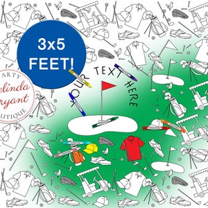 Póster para colorear de cumpleaños con temática de hoyo en uno de golf, pancarta de papel, decoraciones para el primer cumpleaños, actividades de mesa para niños, juego de fiesta infantil