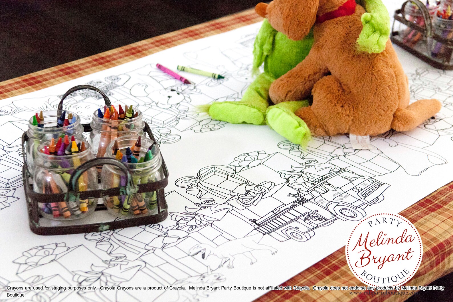 Christmas Gift Coloring Tablecloth Holiday Home Decorations | Etsy