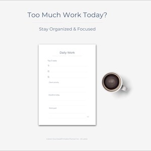 Work From Home Daily Planner: Client Tracker, Time Blocking (Printable PDF)