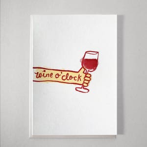 Wein uhr - LETTERPRESS CARD