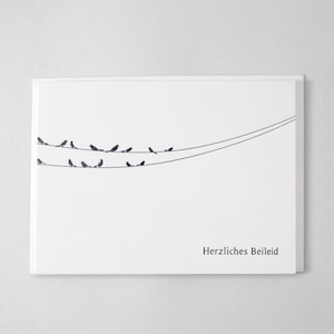 Trauerkarte Vögel - LETTERPRESS CARD