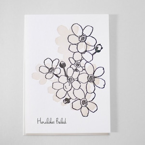 Trauerkarte Blumen- LETTERPRESS Karte
