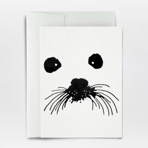 Schnee robbe - LETTERPRESS KARTE