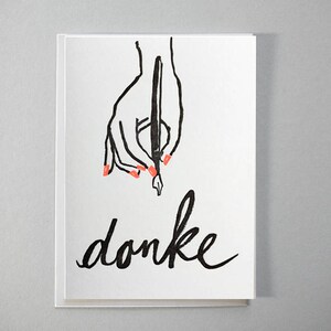 Danke - LETTERPRESS Karte - FLOURESCENT