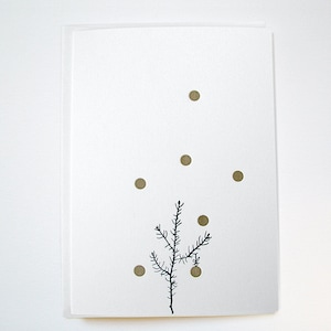 LETTERPRESS Weihnachtskarte - Baum