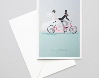 Greeting Card, Just married / Illustration, Card, Greeting Card, Folded Card, Envelope, Present, Message