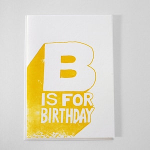 Geburtstagskarte - Buchdruck / Letterpress