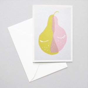 Grußkarte Perfect Pear, Perfektes Paar, Valentinskarte, lustige Grußkarte, Faltkarte mit Umschlag, Geschenk, Nachricht, Brief