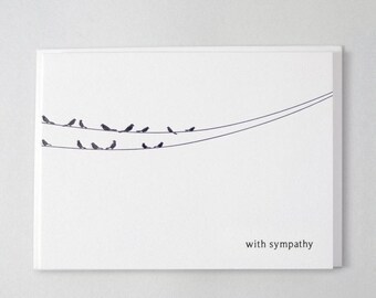 Sympathy Birds - LETTERPRESS CARD