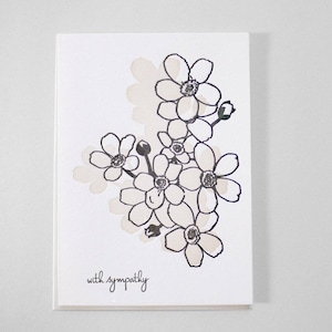 Sympathy Flowers - LETTERPRESS KARTE
