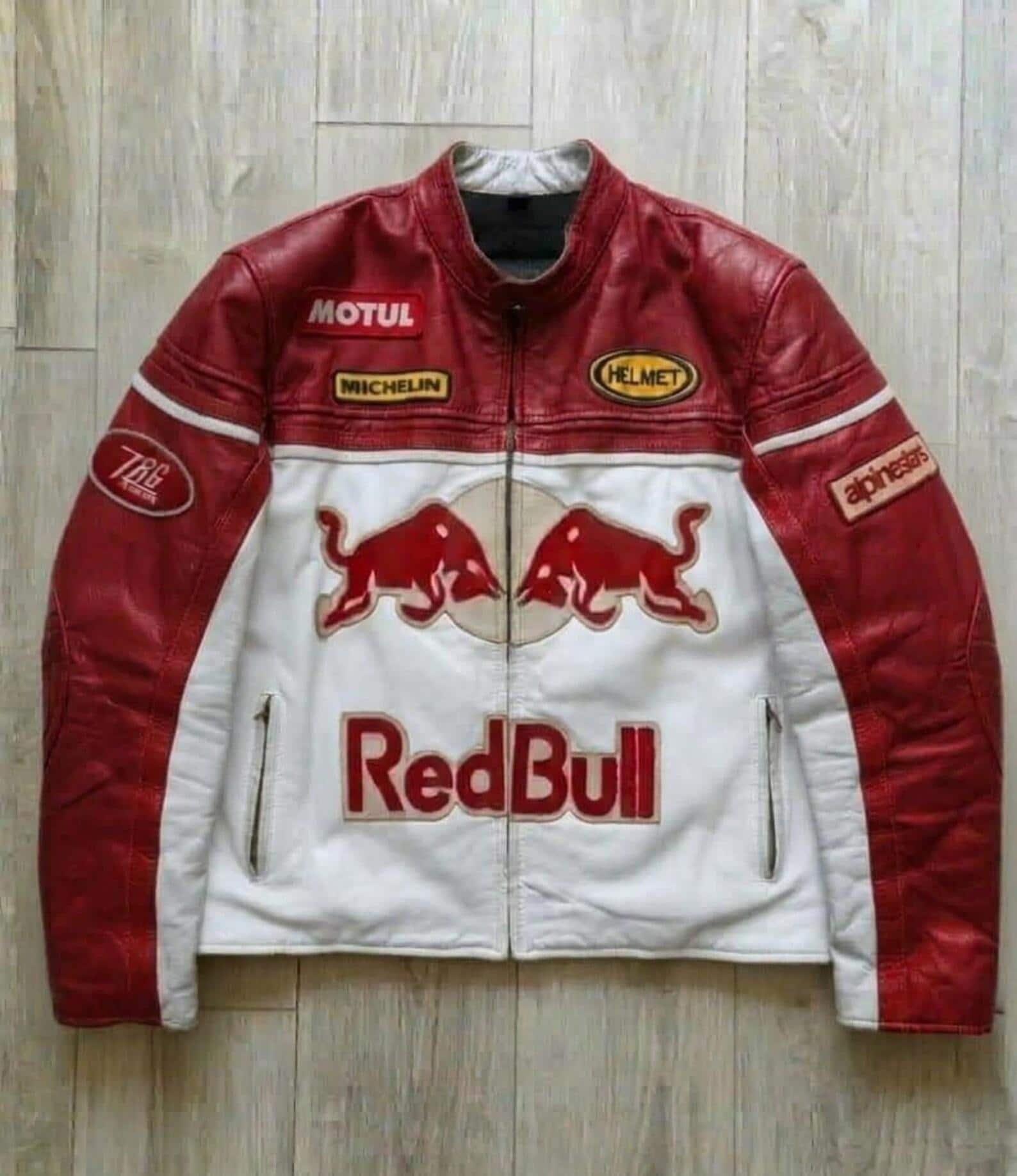 Red bull racing leather jacket - Etsy 日本