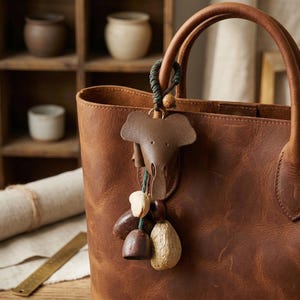 Handmade Nut Shell Hanging Bell | Boho Car & Bag Charm, Handcrafted Gift for Her-Mother's day gift