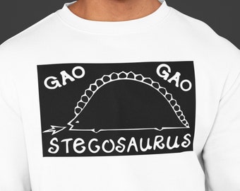 Gao Gao Stegosaurus, AIR, Anime Cosplay, Kunisaki, Dinosaur Graphic Unisex Crewneck Sweatshirt