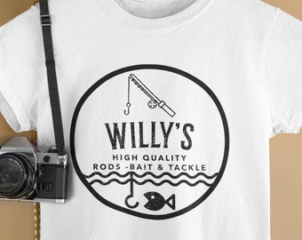 Willy's High Quality Rods Bait and Tackle Stardew Valley Fish Shop Inspired Tshirt Shirt