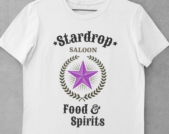 The Stardrop Saloon , Pelican Town Souvenir, Stardew Valley T-Shirt , Stardew Valley Gift