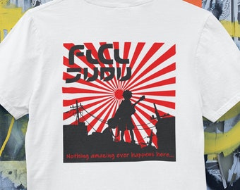 FLCL Fooly Cooly,Naota,FuriKuri Graphic Tee, Unisex,Manga Gift,Anime Gift,Harajuku Streetclothes