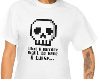 What Horrible Night to Have a Curse Skull Unisex Tshirt, Gamer Inspired Shirt, Harajuku Streetclothes