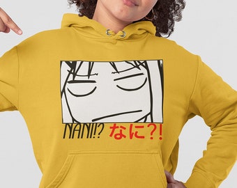 NANI!? What!? Hoodie Minimalist Anime Manga Fan Gift