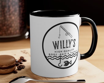 Willy's High Quality Rods Bait and Tackle Stardew Valley Mug Fish Shop Inspired Ceramic Coffee Tea Mug