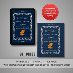 Novel Writing Workbook Plot Arc Planner Fillable, Plotting Guide Workbook for Fiction Writing, Story Outlining Plot Development Write a Book