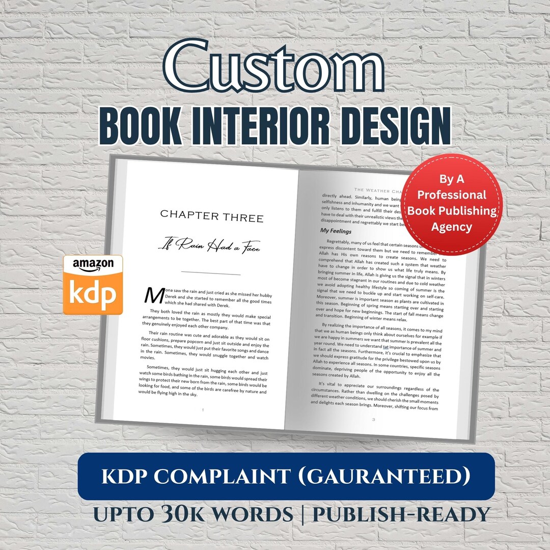 Custom Book Layout Design, Custom Book Cover and Interior Design ...