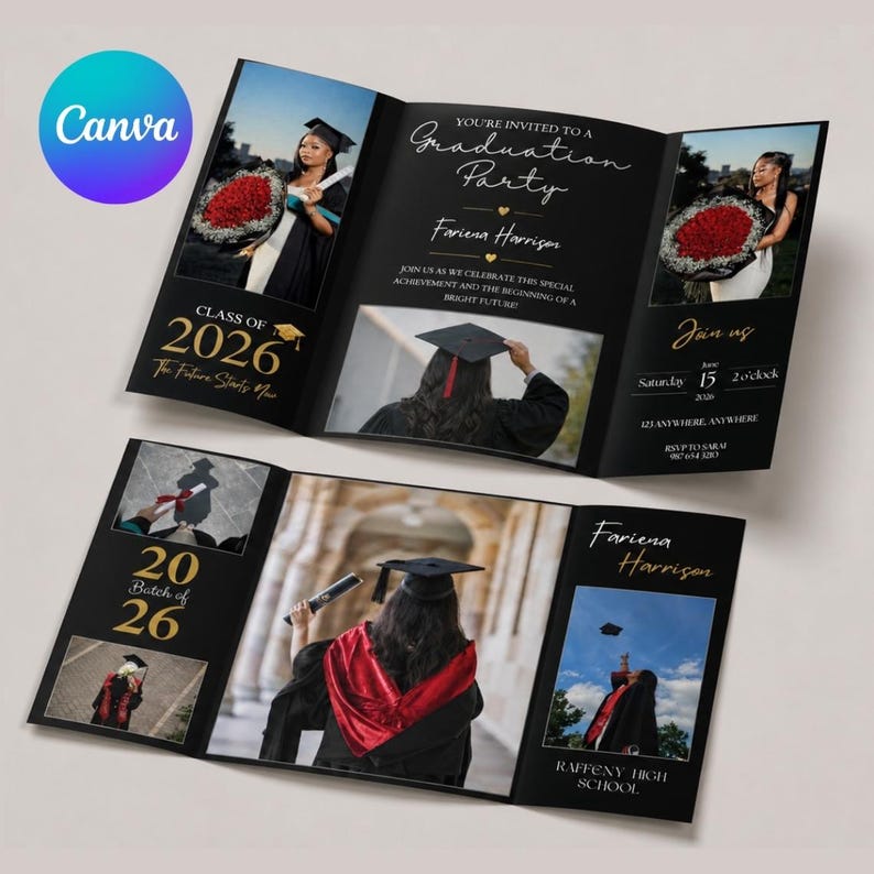 Tri Fold Graduation Announcement