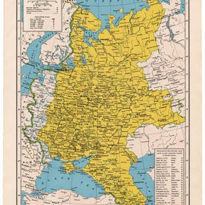 May include: A vintage printed map titled Union of Soviet Socialist Republics European Part. The map features yellow landmasses against a light blue ocean background, with black text labels for cities, regions, and a scale of miles.