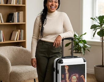 Vintage Doll Portrait Suitcase | Photo Print Luggage