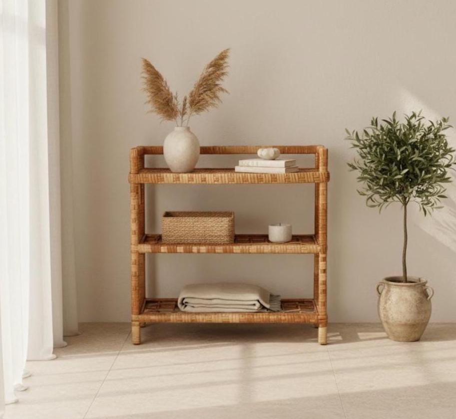 MARUJU'S RATTAN FURNITURE ヴィンテージ ラタンシェルフ MARUJU'S