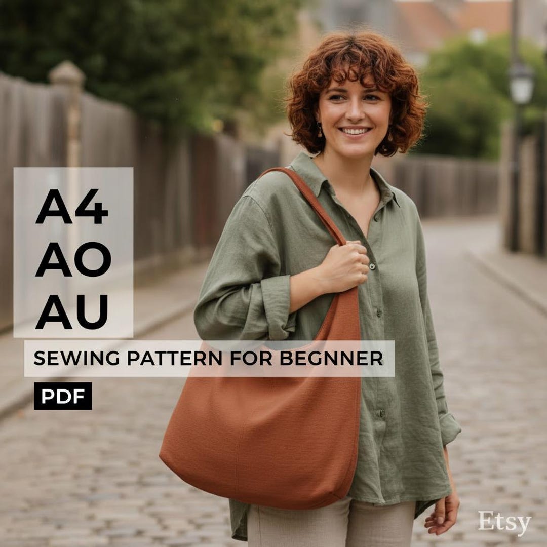 Bow Hobo Bag Sewing Pattern, DIY Slouchy Tote Bag (PDF Download) - Etsy UK