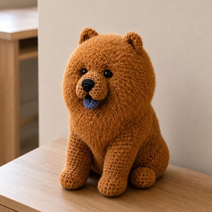 Fluffy Chow Chow Crochet Pattern PDF • Lion Dog Amigurumi • Cute Puppy Plush Tutorial • Instant Download