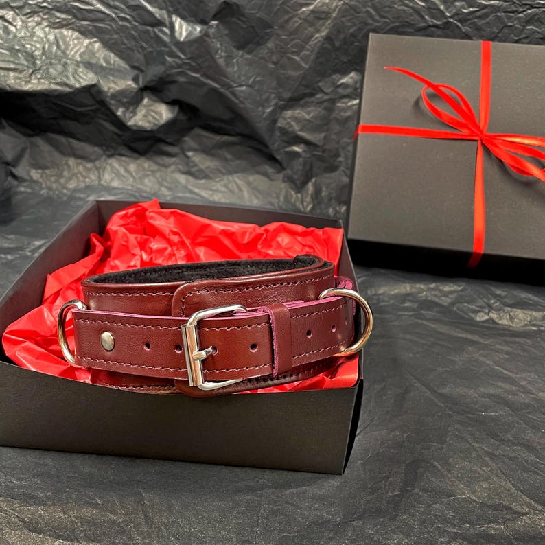 Handmade Leather Collar with Leash. BDSM Collar. Role-playing erotic and sexual games image 11