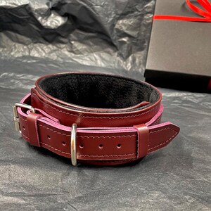 Handmade Leather Collar with Leash. BDSM Collar. Role-playing erotic and sexual games image 15