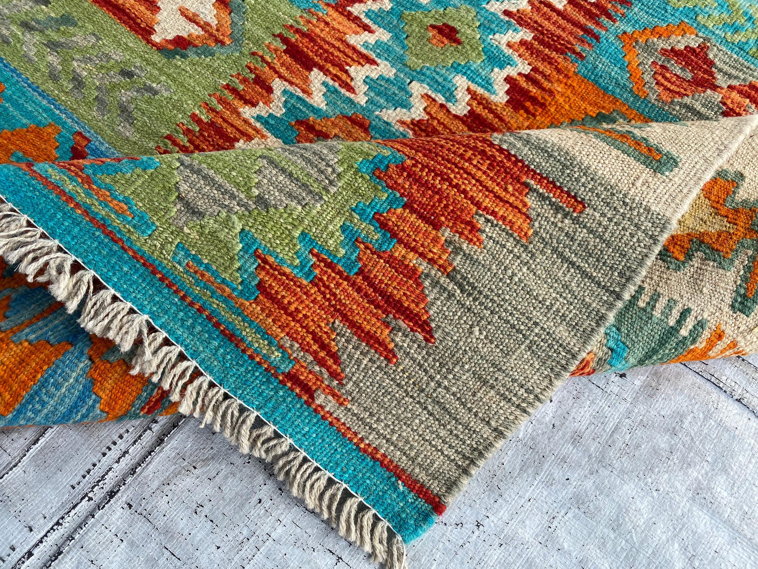 Handmade Southwestern 6x9 Ft Hallway Oriental Flatweaves Afghan